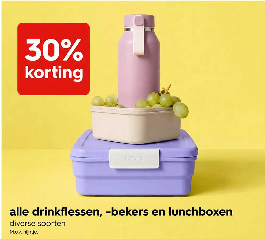 alle drinkflessen, -bekers en lunchboxen
