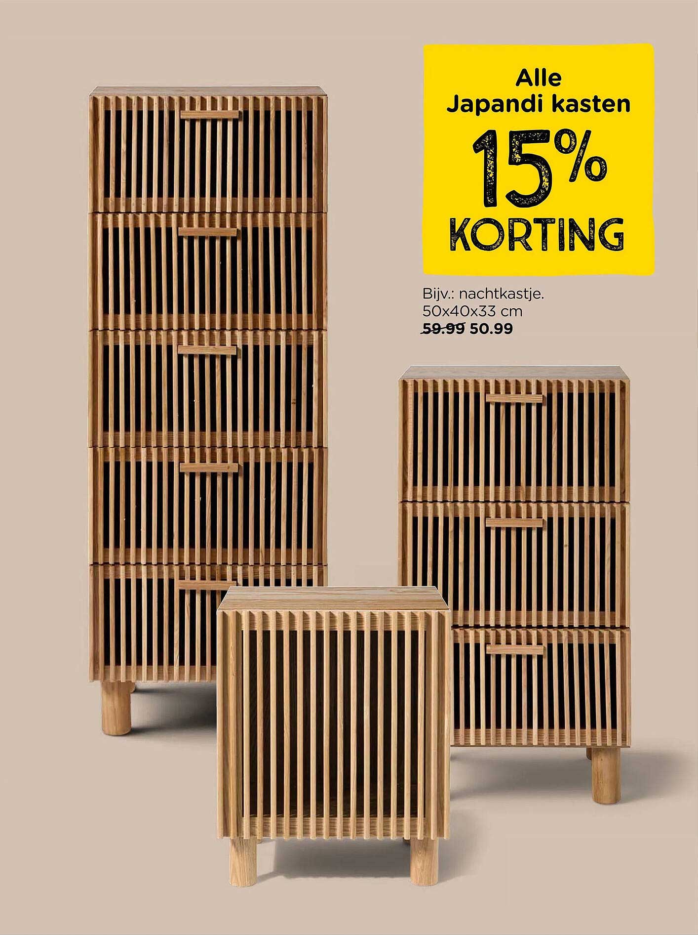 Alle Japandi kasten 15% KORTING