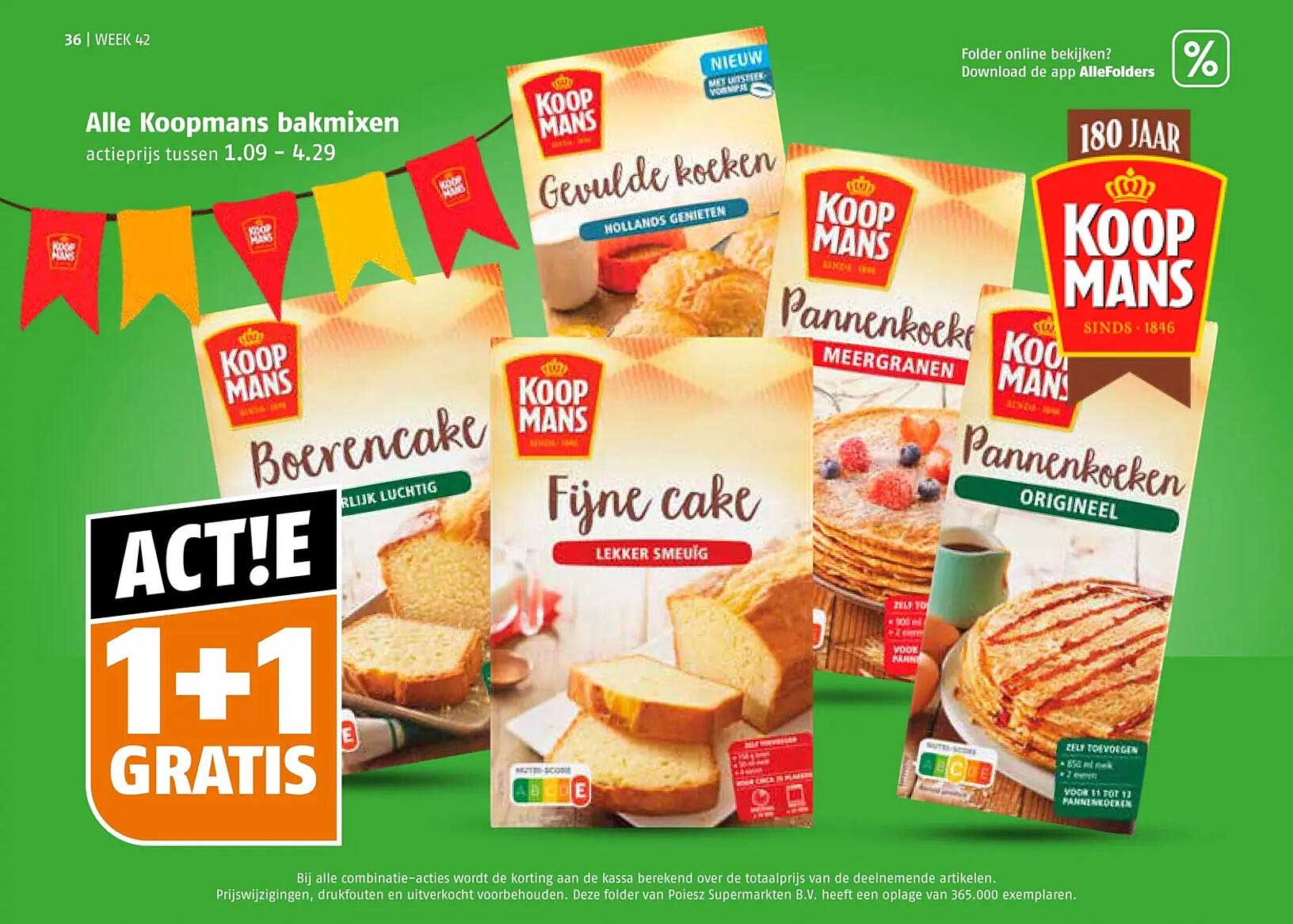 Alle Koopmans bakmixen 1+1 gratis