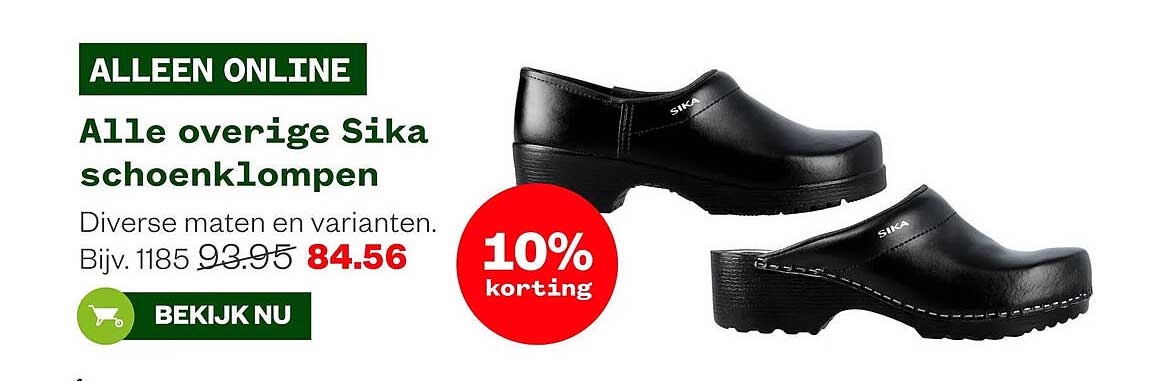 Alle overige Sika schoenklompen 10% korting