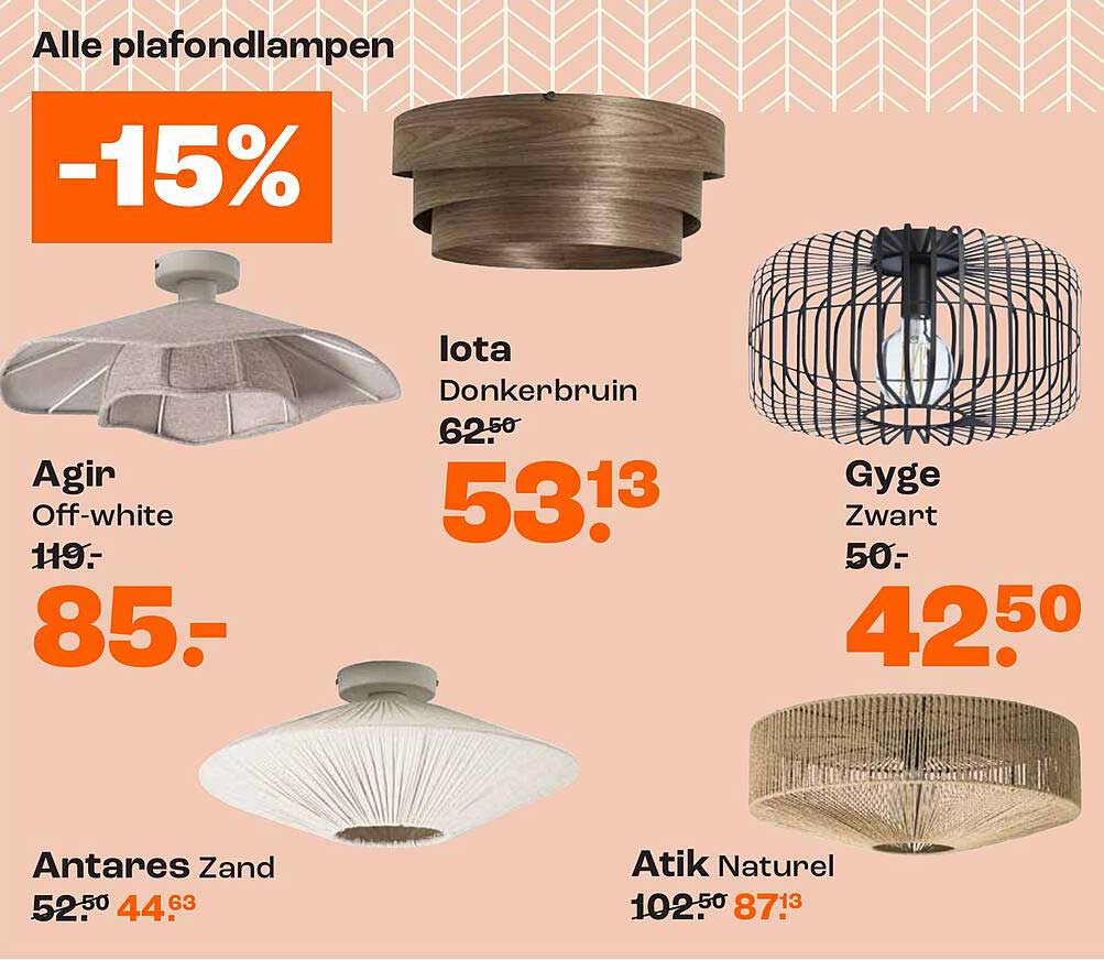 Alle plafondlampen -15%