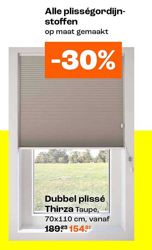 Alle plisségordijn-stoffen op maat gemaakt -30%