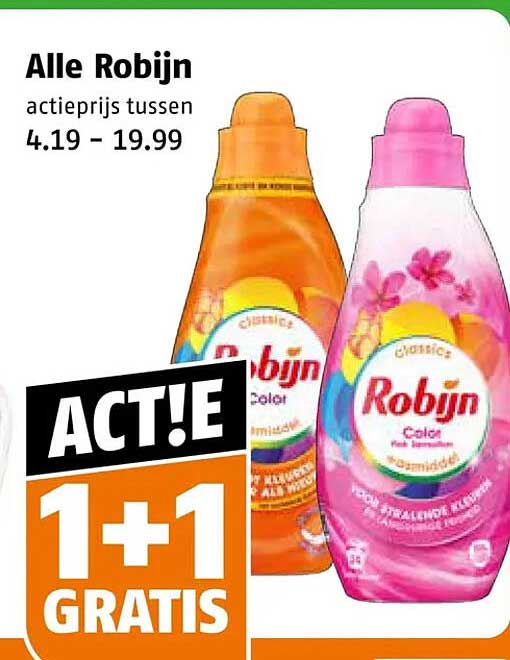 Alle Robijn 1+1 GRATIS