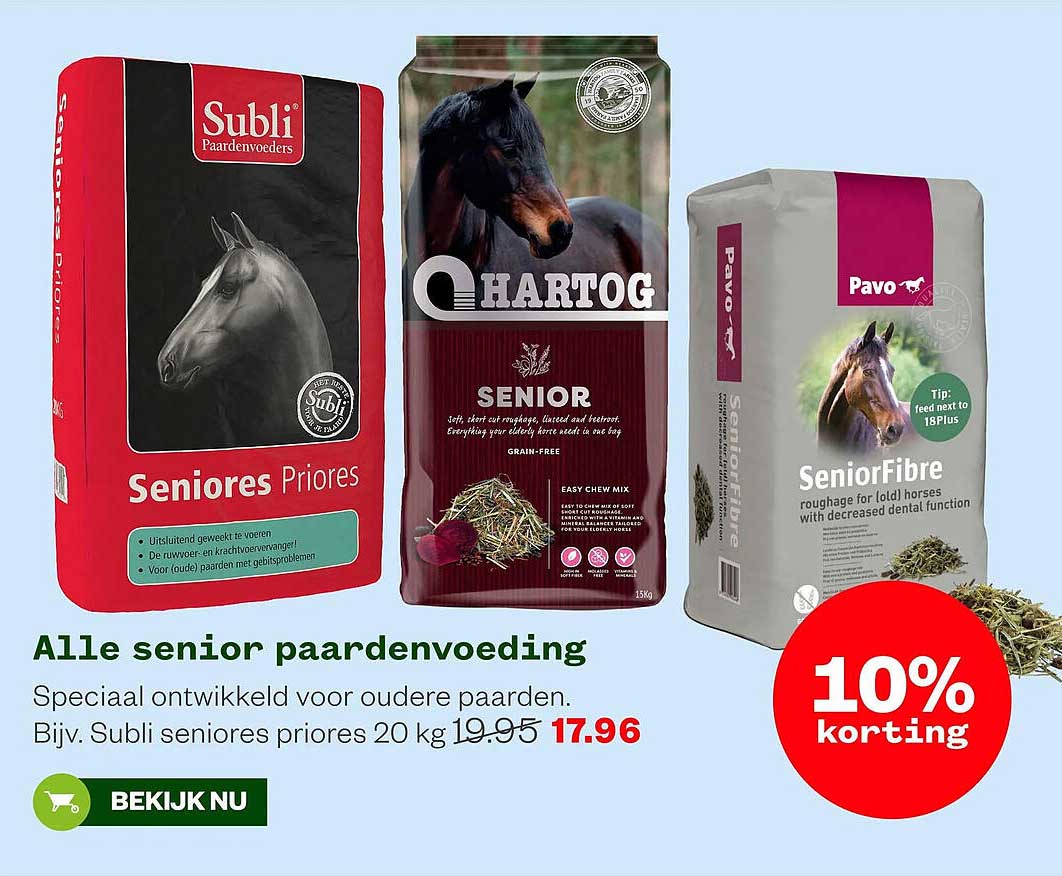 Alle senior paardenvoeding