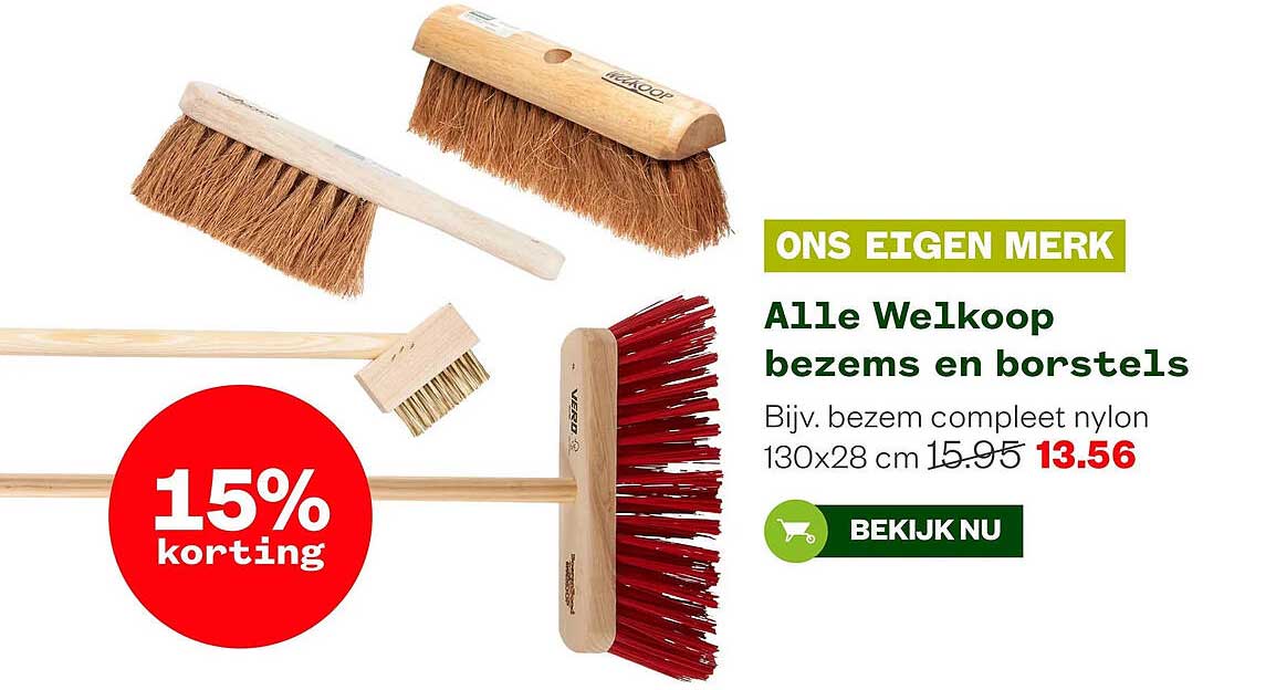 Alle Welkoop bezems en borstels