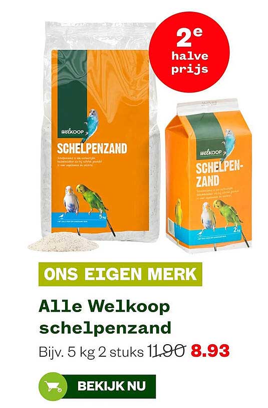 Alle Welkoop schelpenzand 2e halve prijs