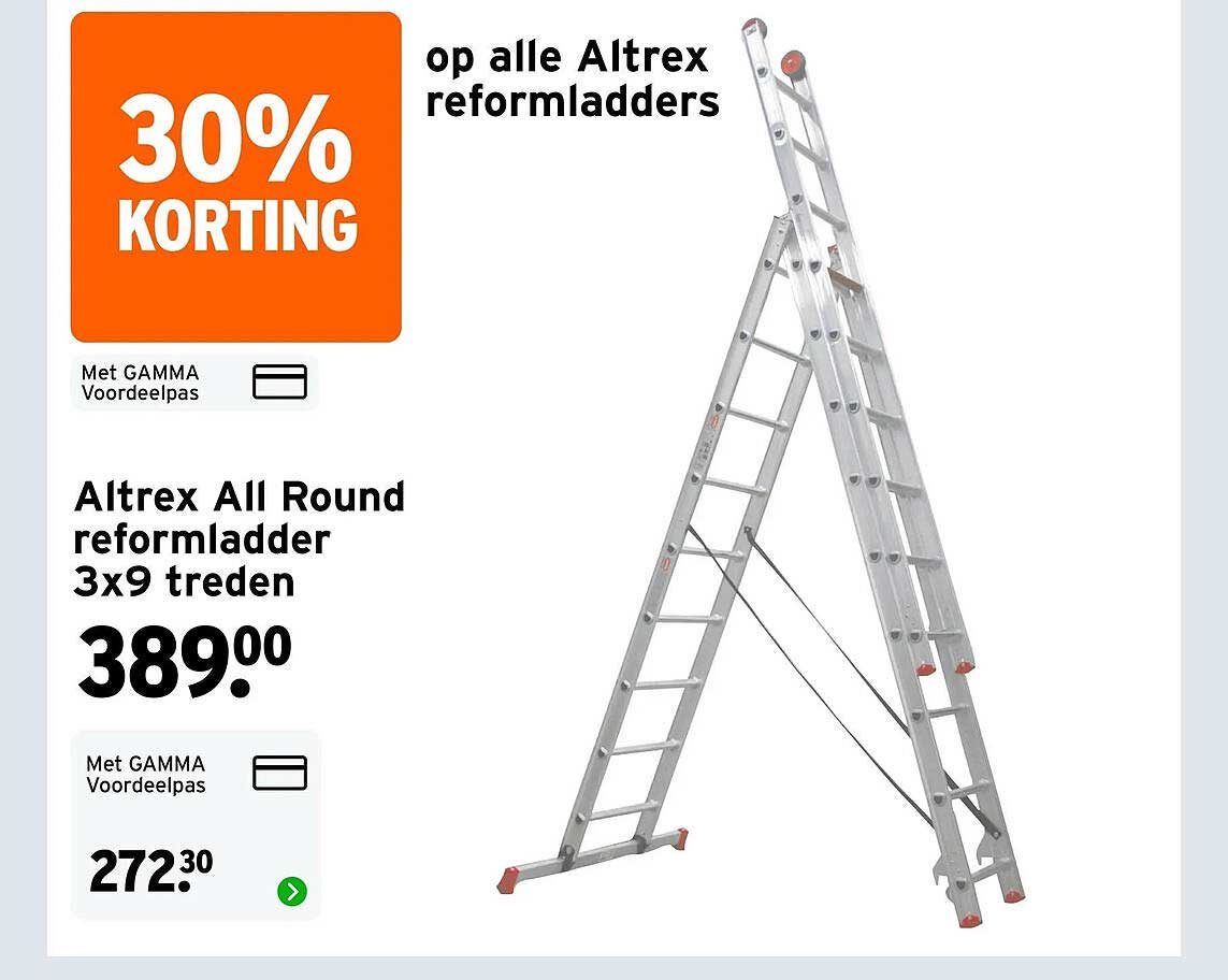 Altrex All Round reformladder 3x9 treden