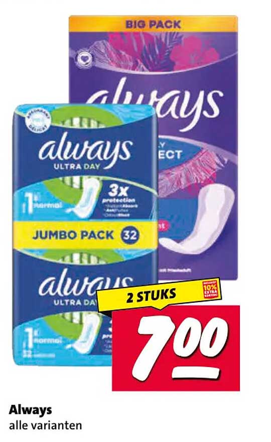 Always alle varianten 2 STUKS