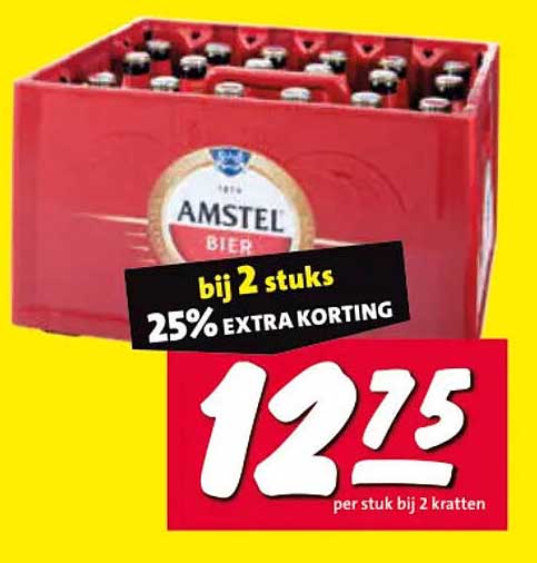 Amstel Bier bij 2 stuks 25% extra korting