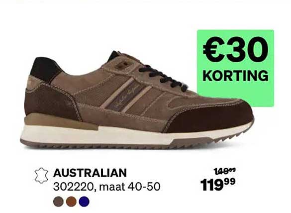 AUSTRALIAN 30220, maat 40-50 €30 KORTING