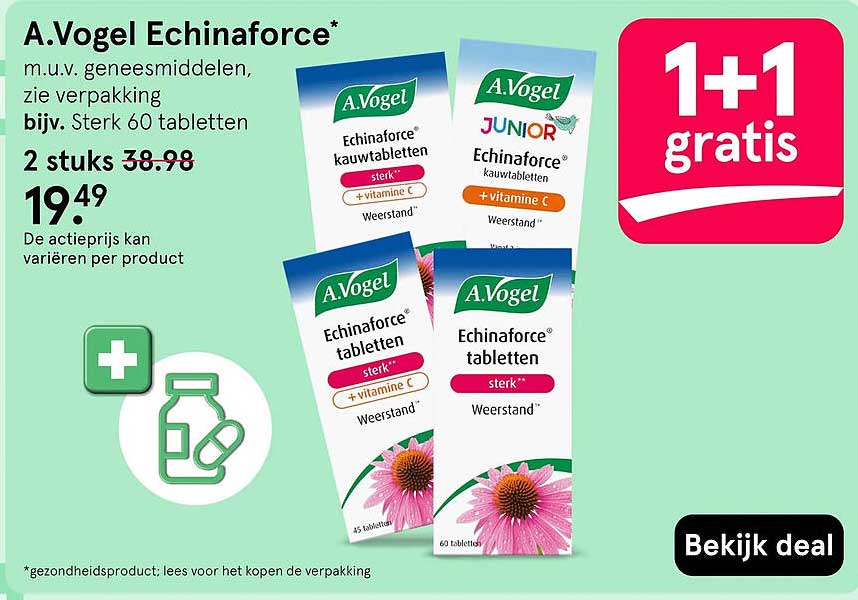 A.Vogel Echinaforce* 1+1 gratis