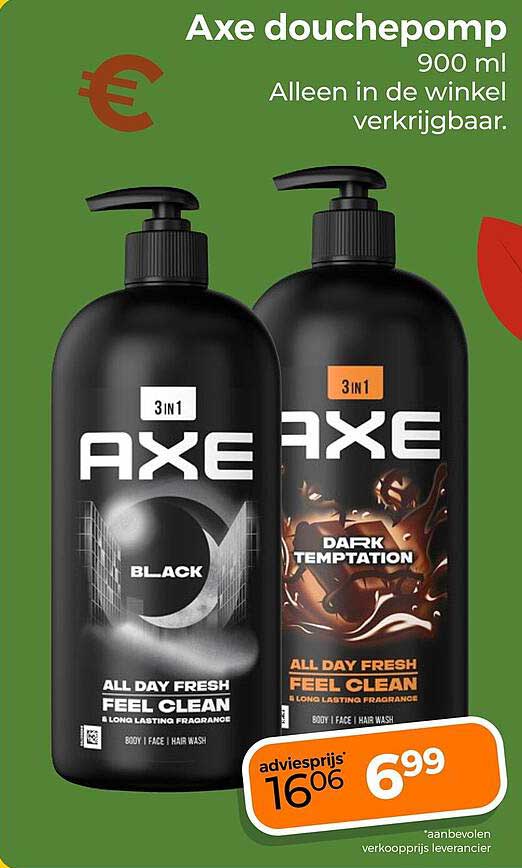 Axe douchepomp 900 ml