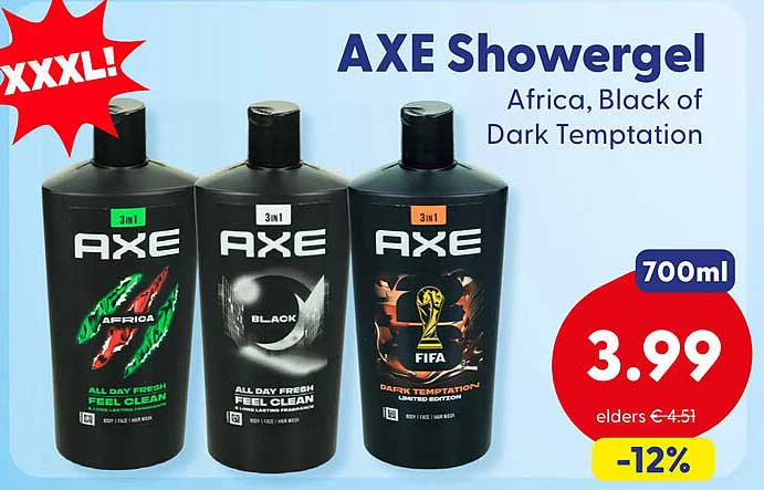 AXE Showergel Africa, Black of Dark Temptation