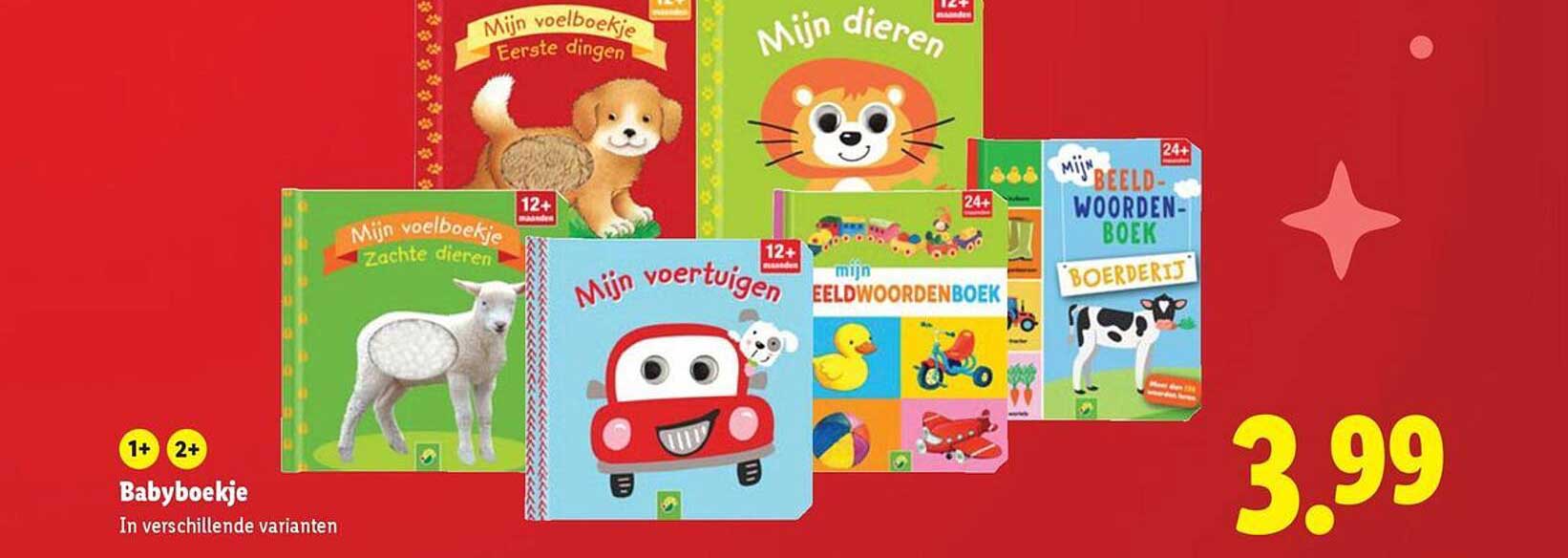 Babyboekje in verschillende varianten 1+ 2+