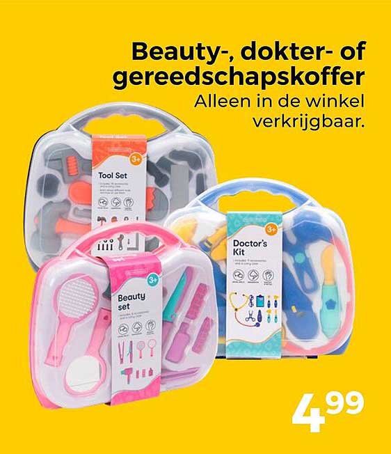 Beauty-, dokter- of gereedschapskoffer Alleen in de winkel verkrijgbaar.