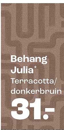 Behang Julia* Terracotta/donkerbruin