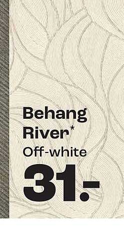 Behang River* Off-white