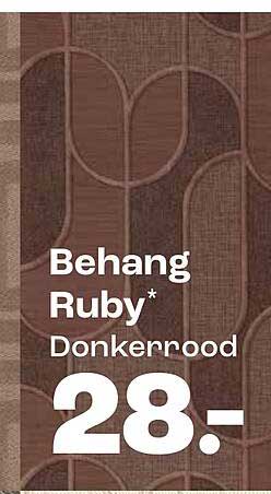 Behang Ruby* Donkerrood