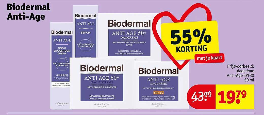 Biodermal Anti-Age 55% korting met je kaart
