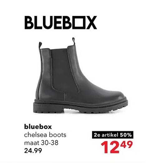 bluebox chelsea boots maat 30-38 2e artikel 50%
