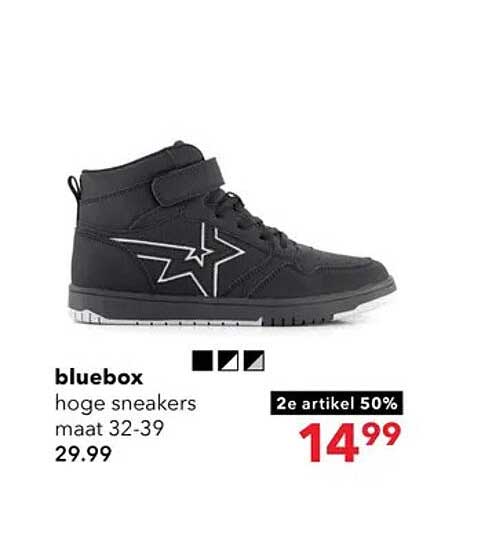 bluebox hoge sneakers maat 32-39 2e artikel 50%