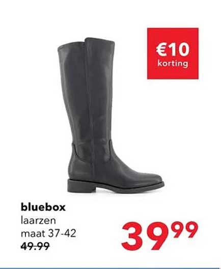 bluebox laarzen maat 37-42 €10 korting