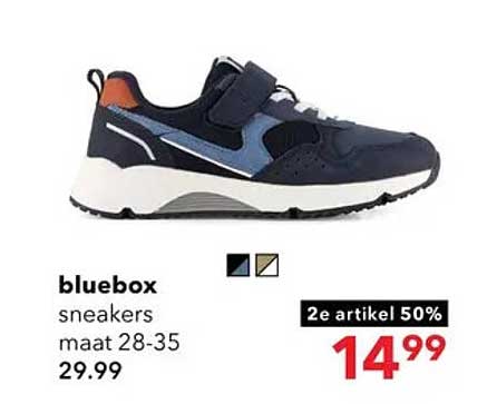 bluebox sneakers maat 28-35 2e artikel 50%