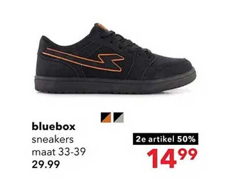 bluebox sneakers maat 33-39 2e artikel 50%