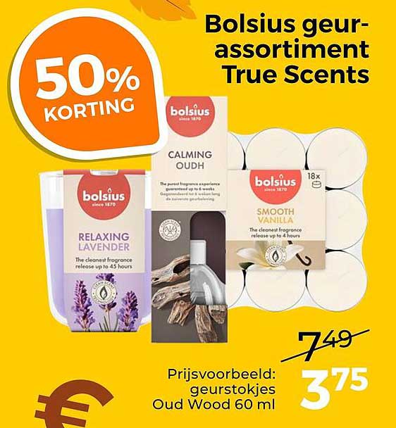 Bolsius geur-assortiment True Scents 50% KORTING