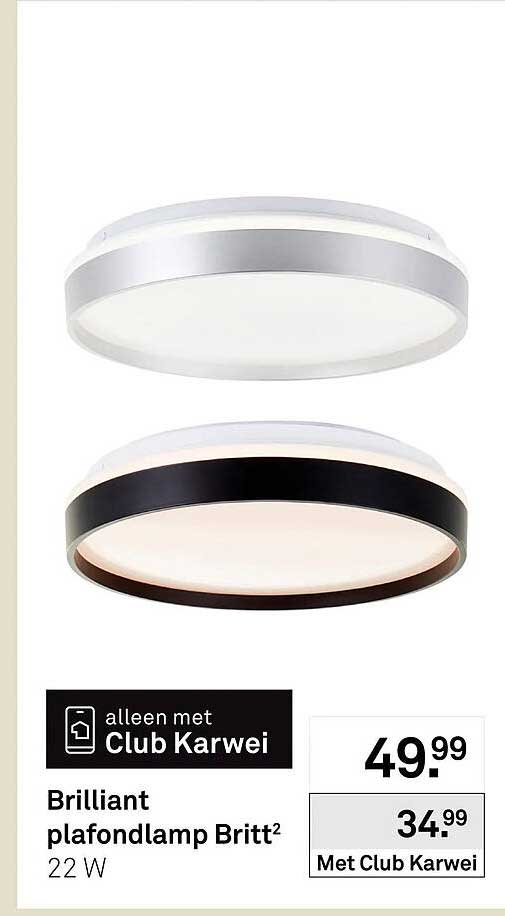 Brilliant plafonlamp Britt² 22 W