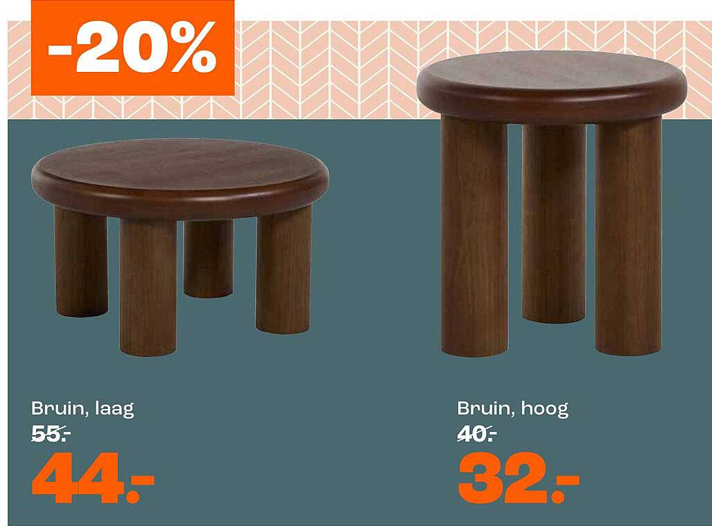 Bruin, laag -20%