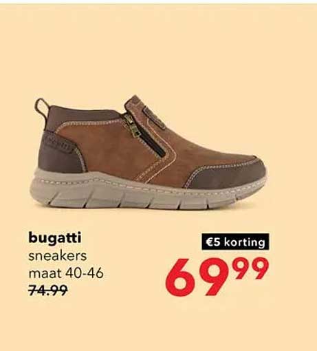 bugatti sneakers maat 40-46 €5 korting