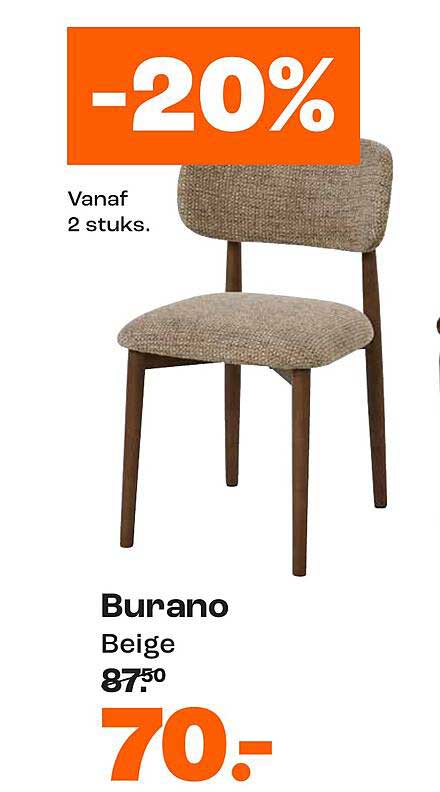 Burano Beige -20% Vanaf 2 stuks.