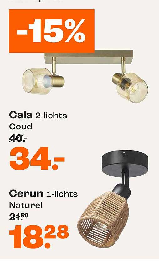 Cala 2-lichts Goud -15%