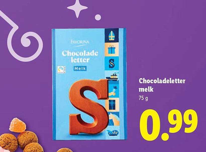 Chocoladeletter melk 75 g