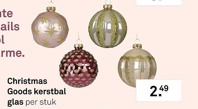 Christmas Goods kerstbal glas per stuk