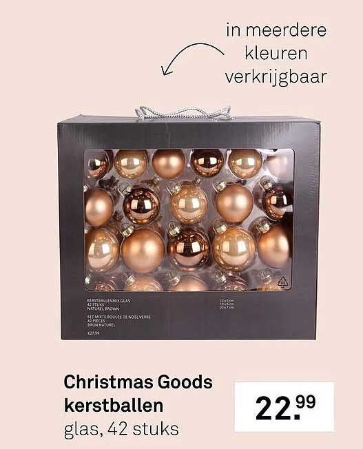 Christmas Goods kerstballen glas, 42 stuks