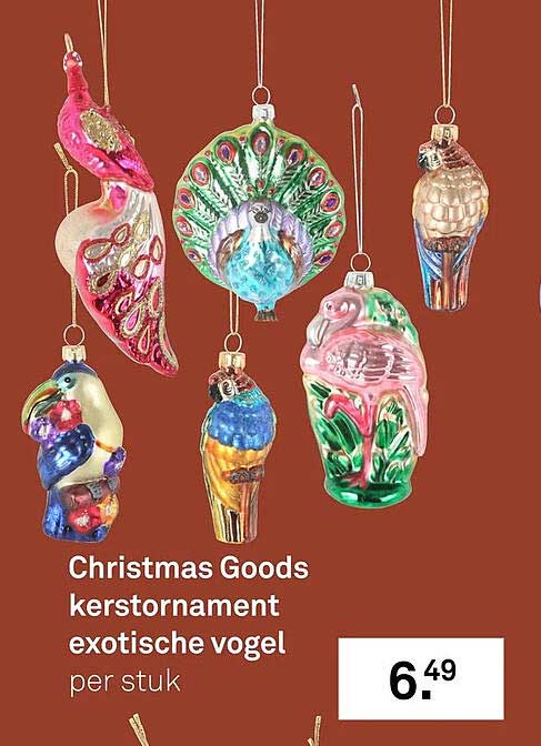 Christmas Goods kerstornament exotische vogel