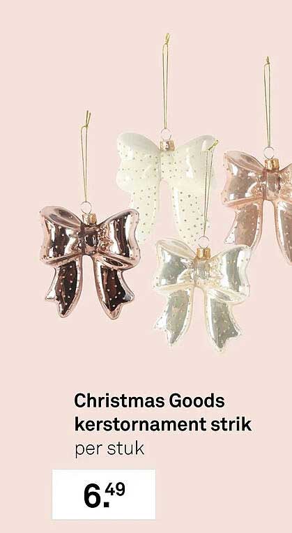 Christmas Goods kerstornament strik per stuk