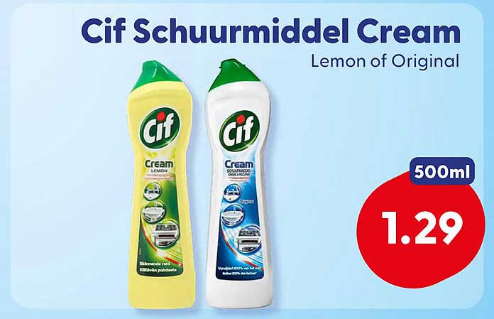 Cif Schuurmiddel Cream Lemon of Original