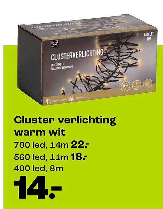 Cluster verlichting warm wit