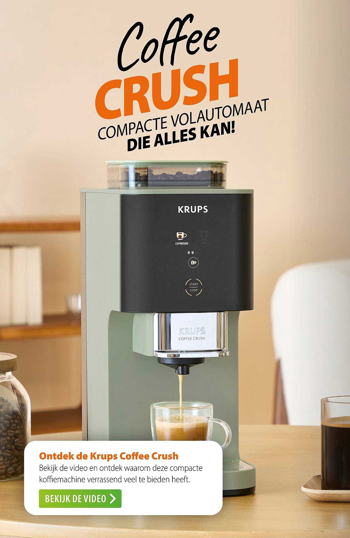 Coffee CRUSH compacte volautomaat die alles kan! Bekijk de video