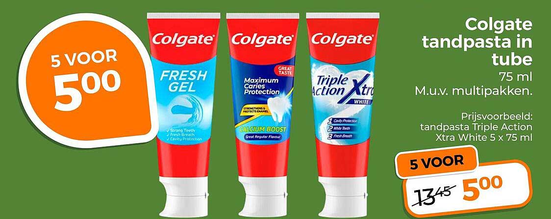 Colgate tandpasta in tube 75 ml 5 VOOR