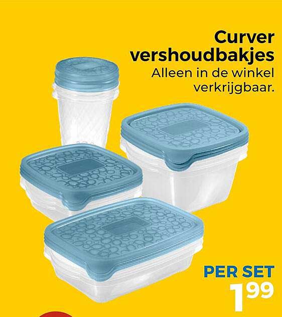 Curver vershoudbakjes Alleen in de winkel verkrijgbaar.