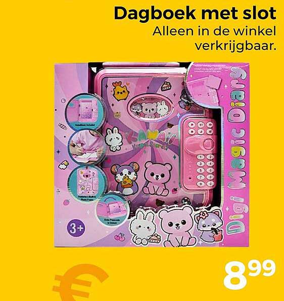 Dagboek met slot Alleen in de winkel verkrijgbaar.