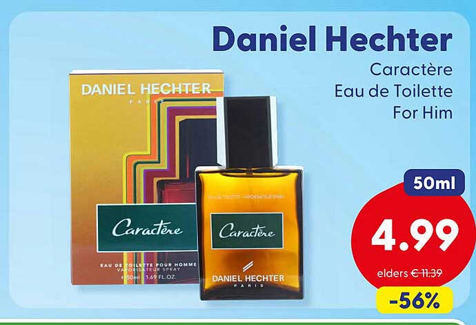Daniel Hechter Caractère Eau de Toilette For Him 50ml -56%