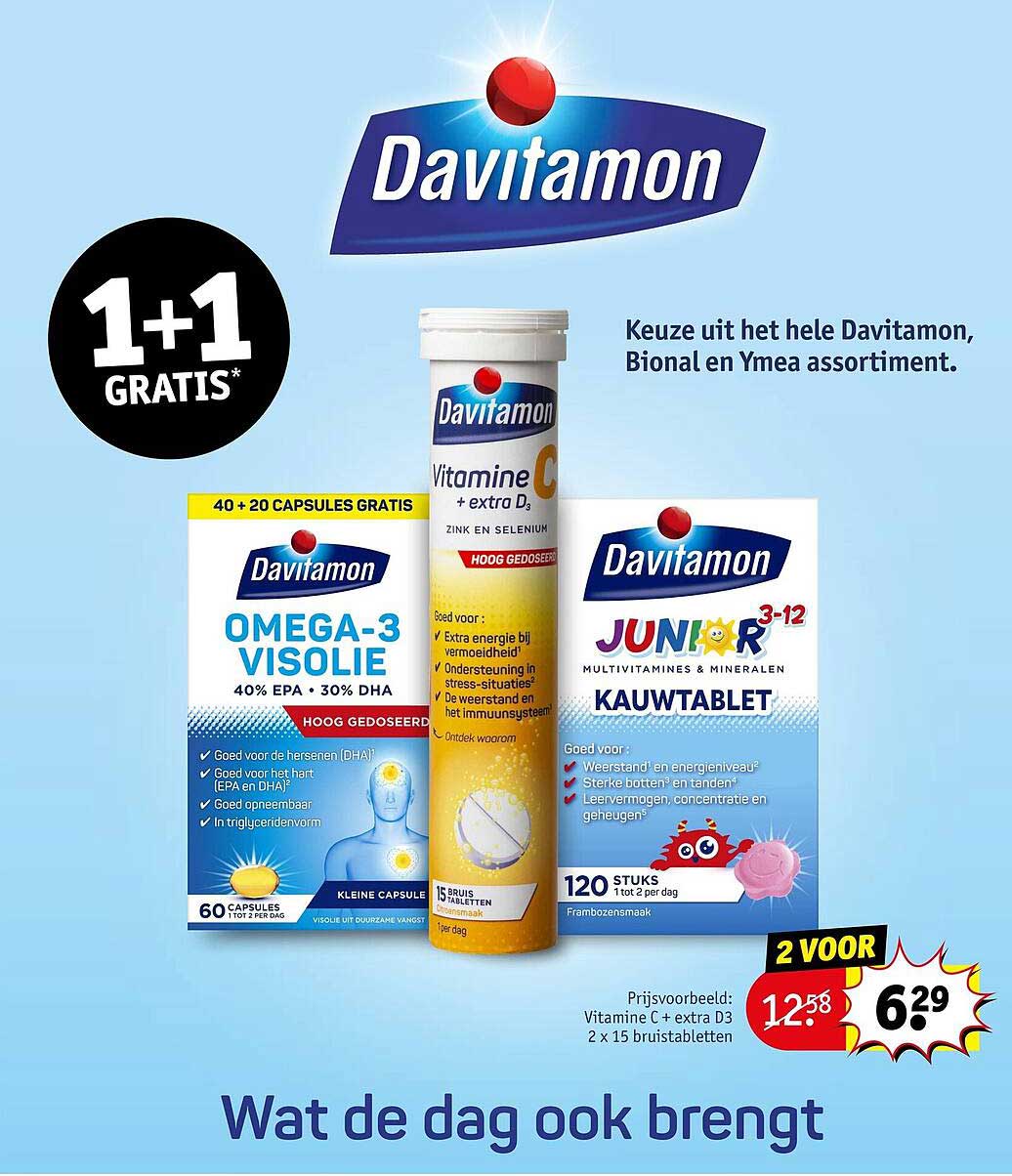 Davitamon 1+1 gratis
