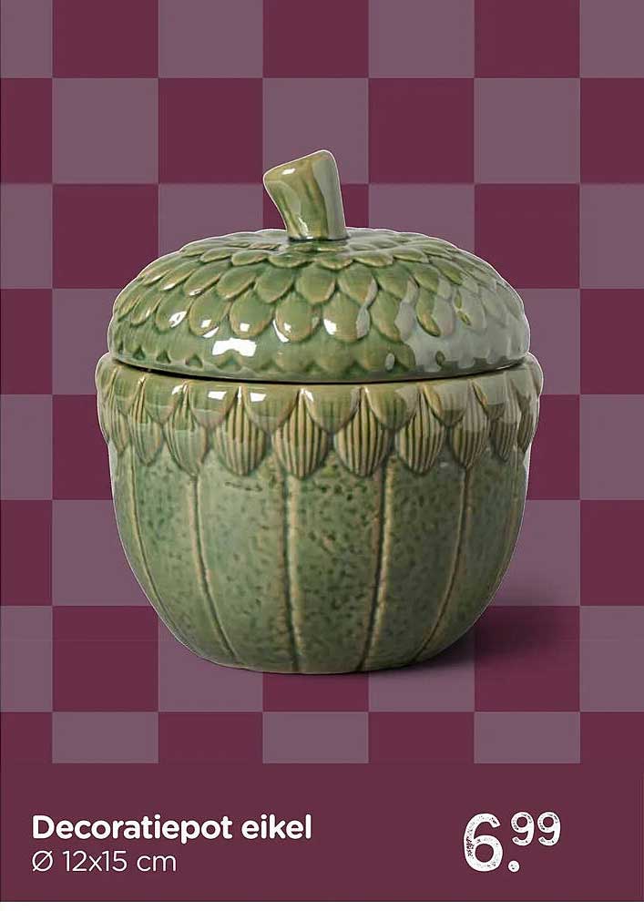 Decoratiepot eikel