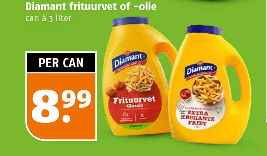 Diamant frituurvet of -olie can à 3 liter