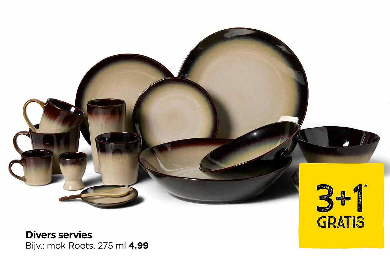 Divers servies 3+1 GRATIS